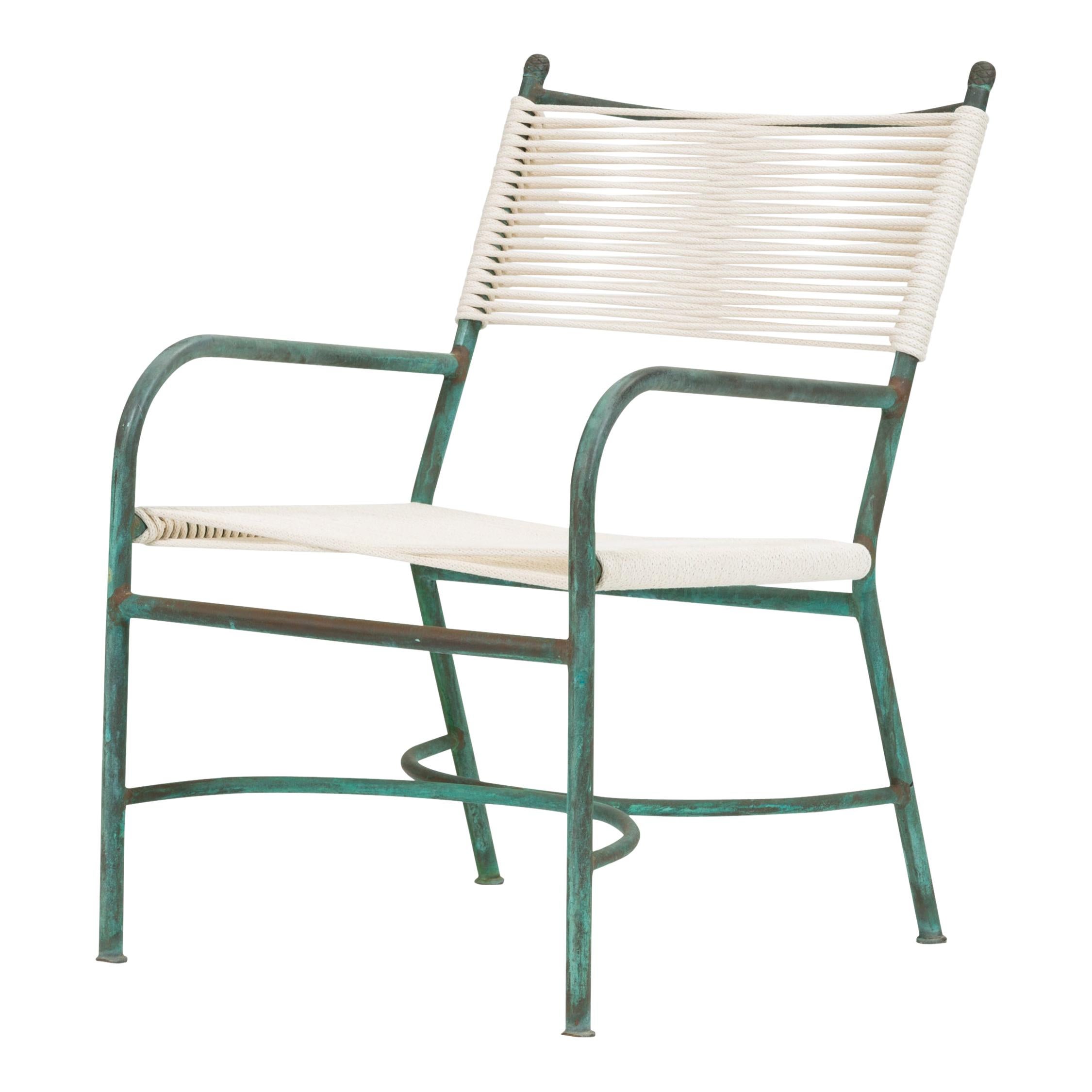 Fauteuil de patio en bronze Robert Lewis en vente