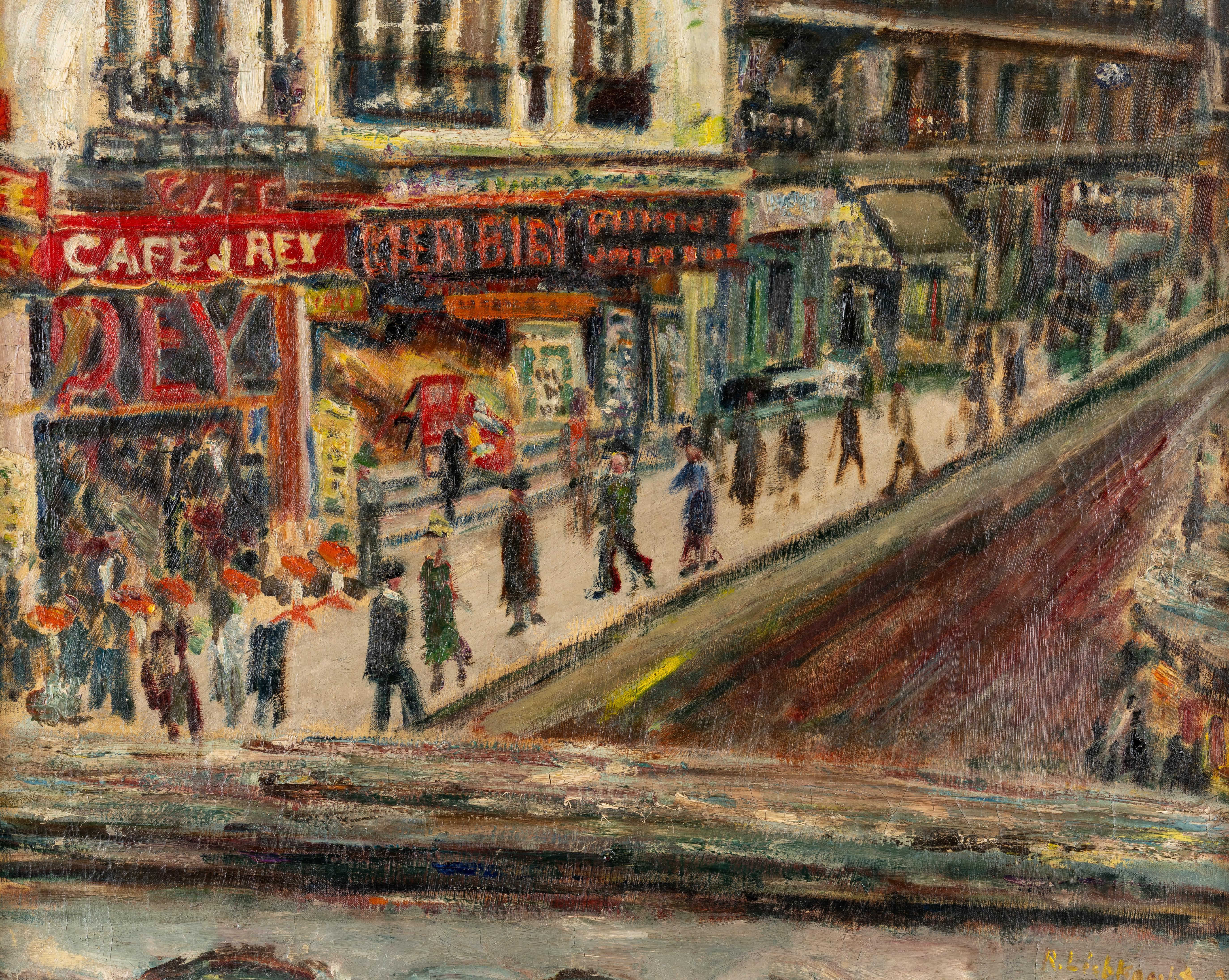 Avenue de Paris - Impressionist Painting by Robert Liebknecht