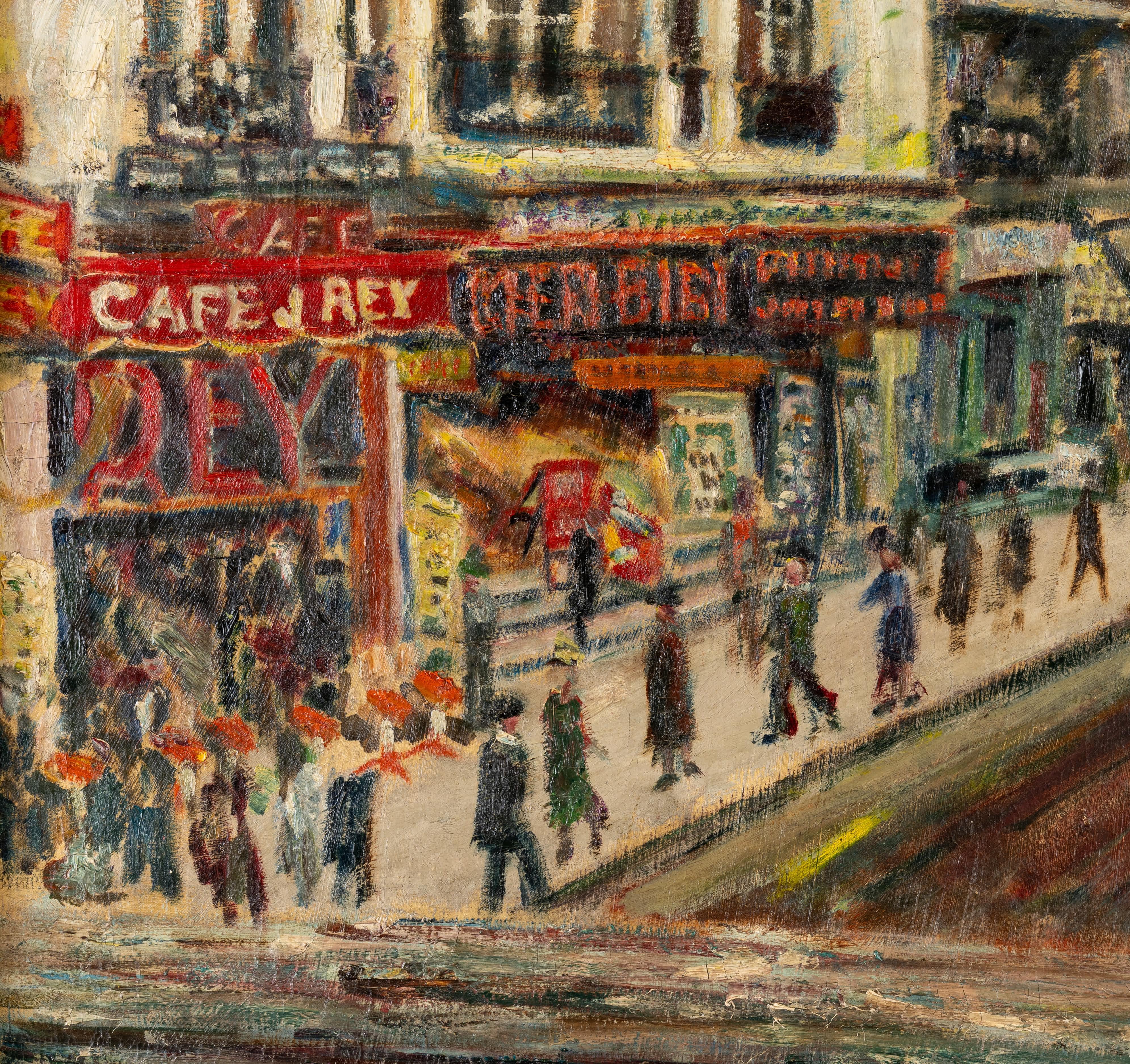 Robert Liebknecht
German, 1903-1994
Avenue de Paris

Oil on canvas
19 by 24 ¼ in, w/ frame 24 ¾ by 29 ¾ in
Signed lower right

The son of Karl Liebknecht was encouraged by Käthe Kollwitz to study art. In 1923 he enrolled at the Art Academy in
