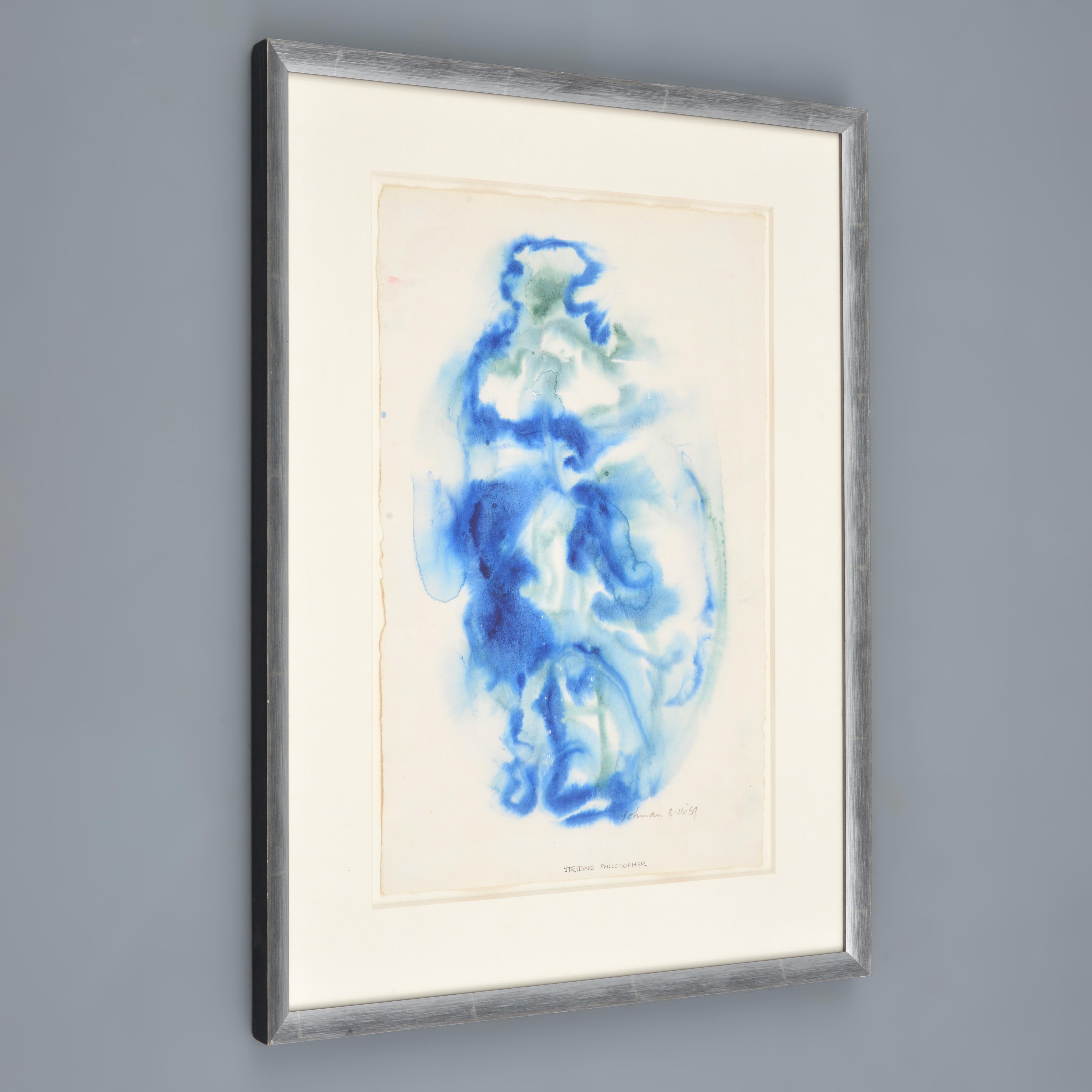 Robert Lohman Pittura, Astratto,  blu e verde, 