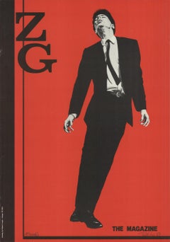 Lithographie contemporaine offset « ZG Magazine, Jack Goldstein » de Robert Longo, 1981