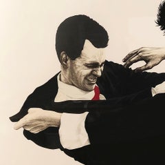 Robert Longo 'Frank & Glenn' firmato a mano e incorniciato, 1991