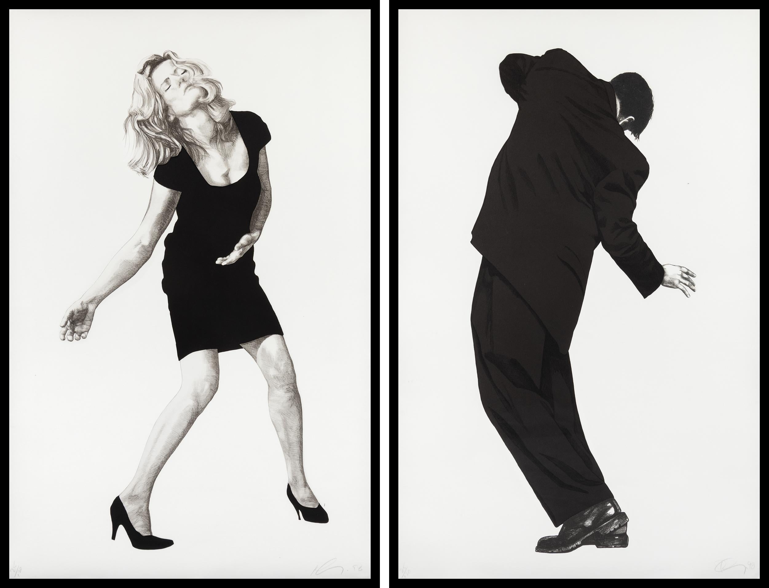 Robert Longo Portrait Print - Barbara & Raphael from Men in the Cities