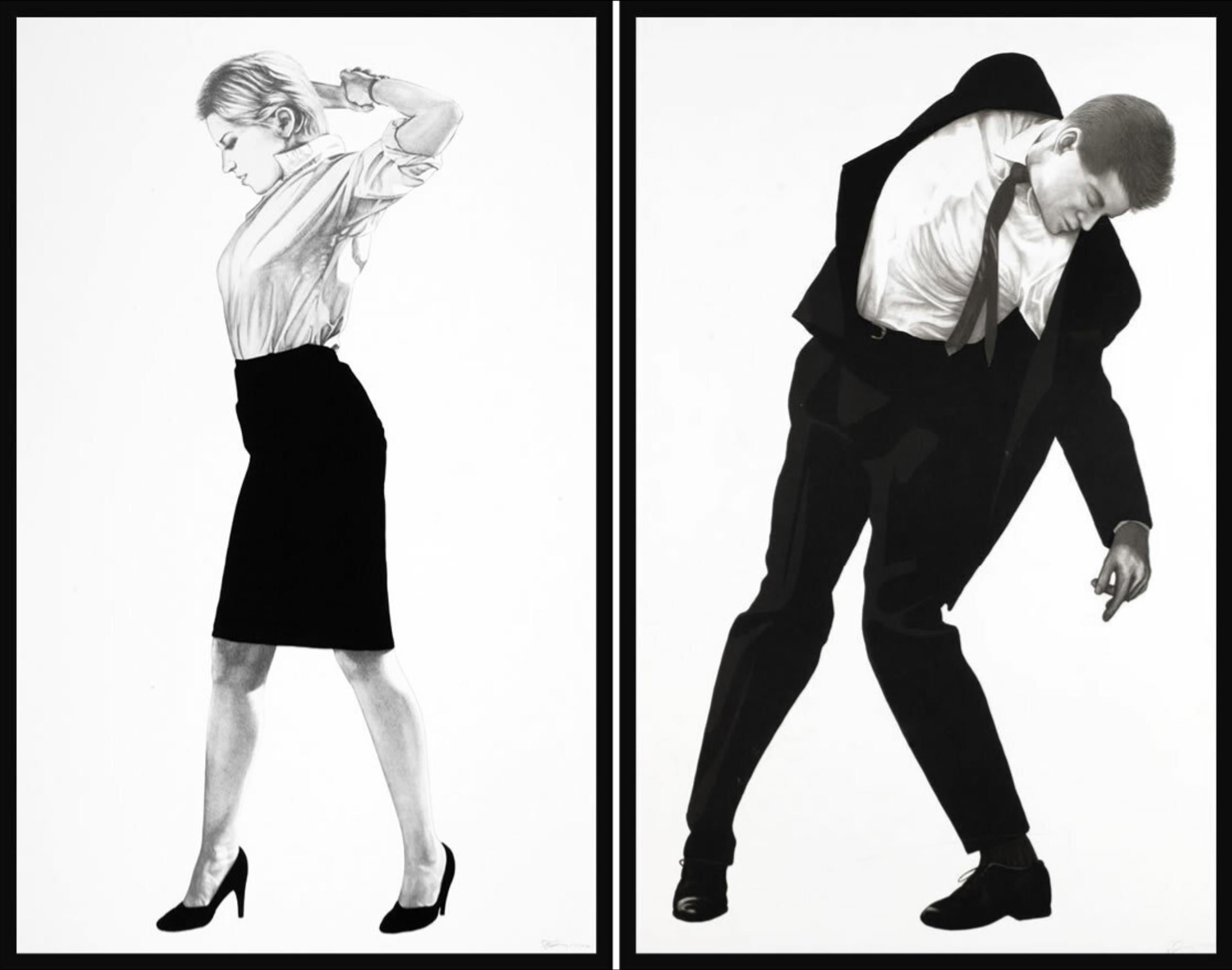 Cindy & Max Lithograph Print, Minimalist Style, Circa 2000-2009