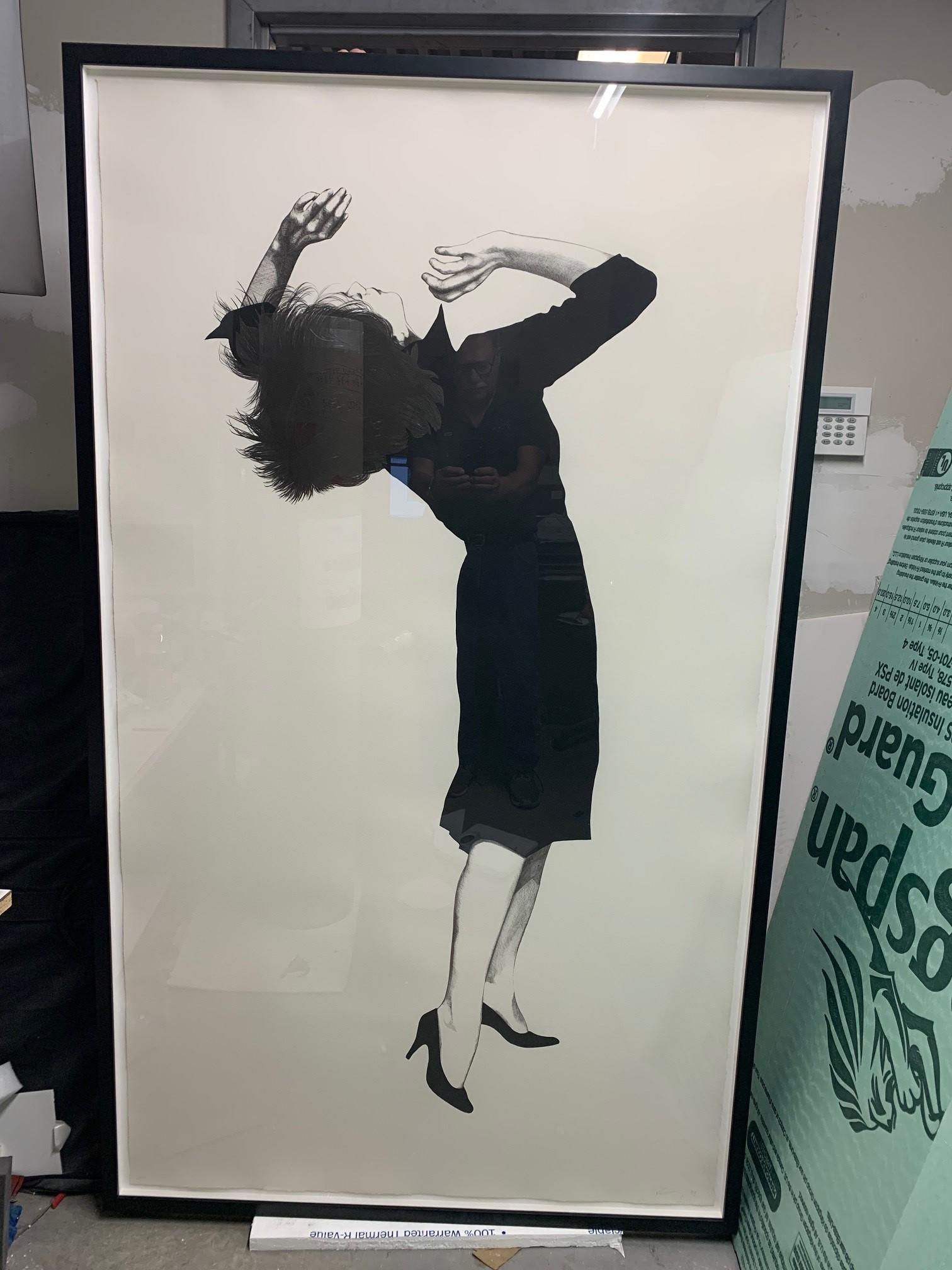 Eric and Ellen from Men in the Cities - Gray Portrait Print by Robert Longo