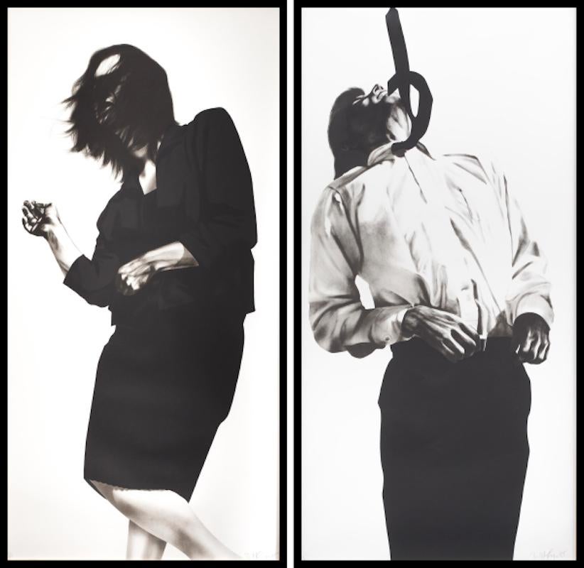 Robert Longo Figurative Print - Gretchen & Eric