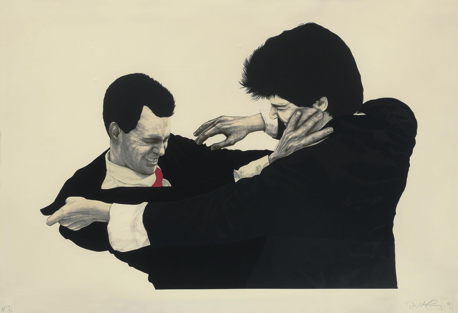 Robert Longo Portrait Print – Frank und Glenn