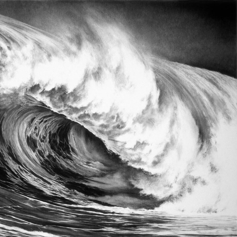 Godzilla - Contemporaneo, 21° secolo, Stampa a pigmenti, Edizione limitata, Onda - Figurative Print Grigio di Robert Longo