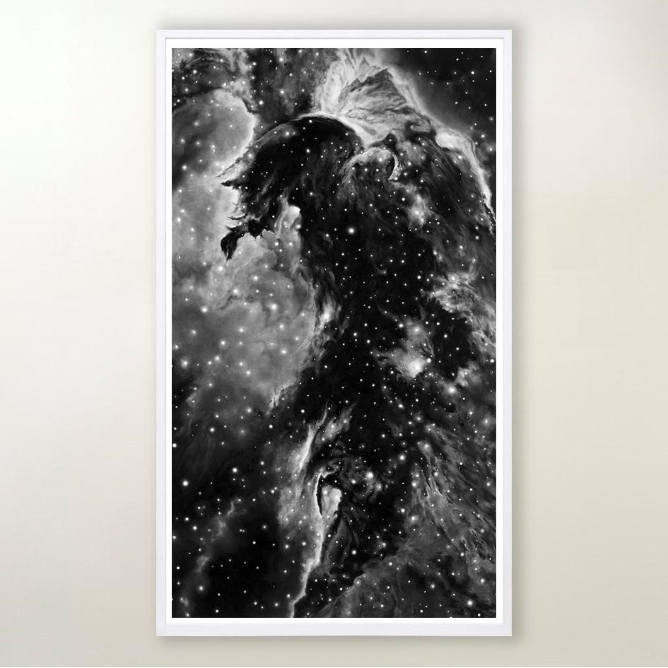 Nebula en forme de tête de cheval - Contemporain, 21e siècle, impression pigmentaire, édition limitée - Noir Figurative Print par Robert Longo