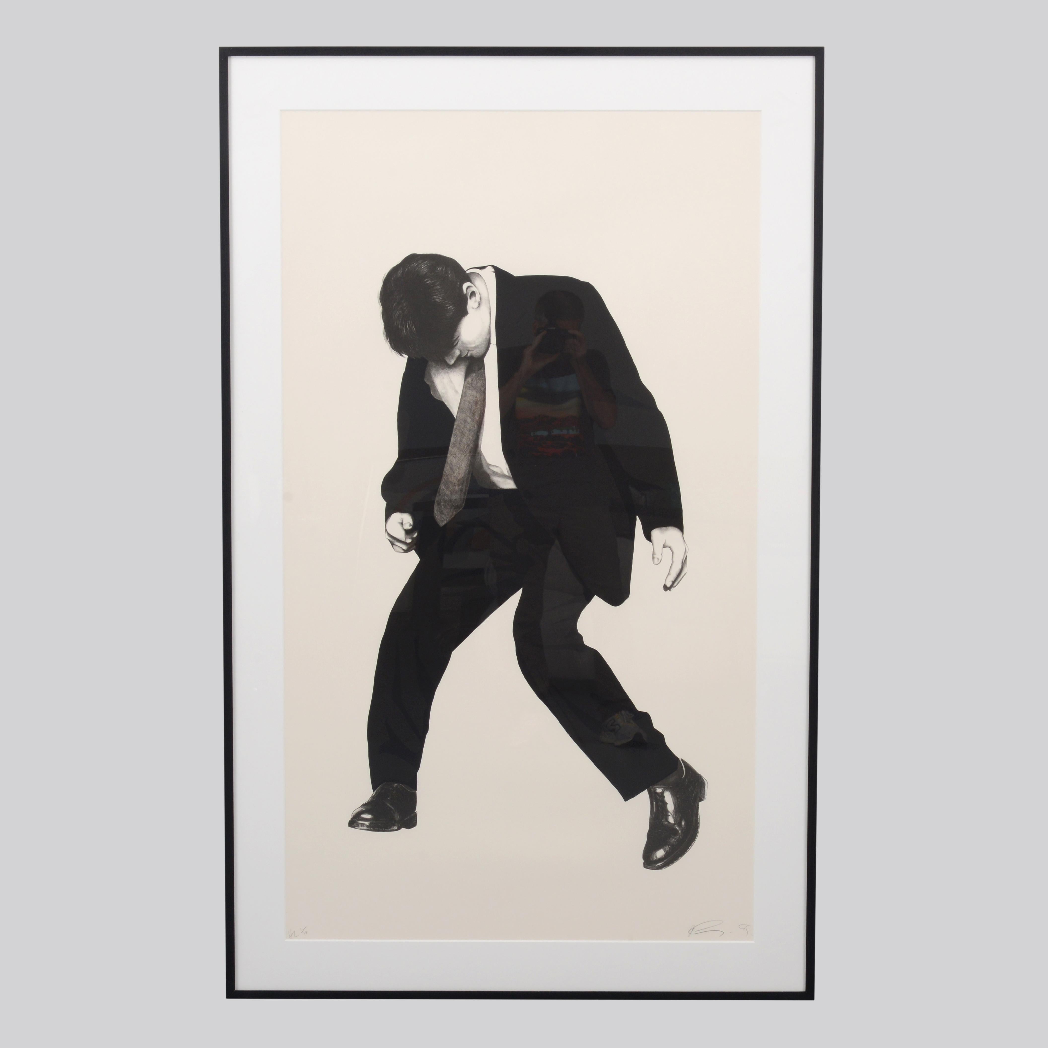 Large Robert Longo JAMES Lithograph, 70