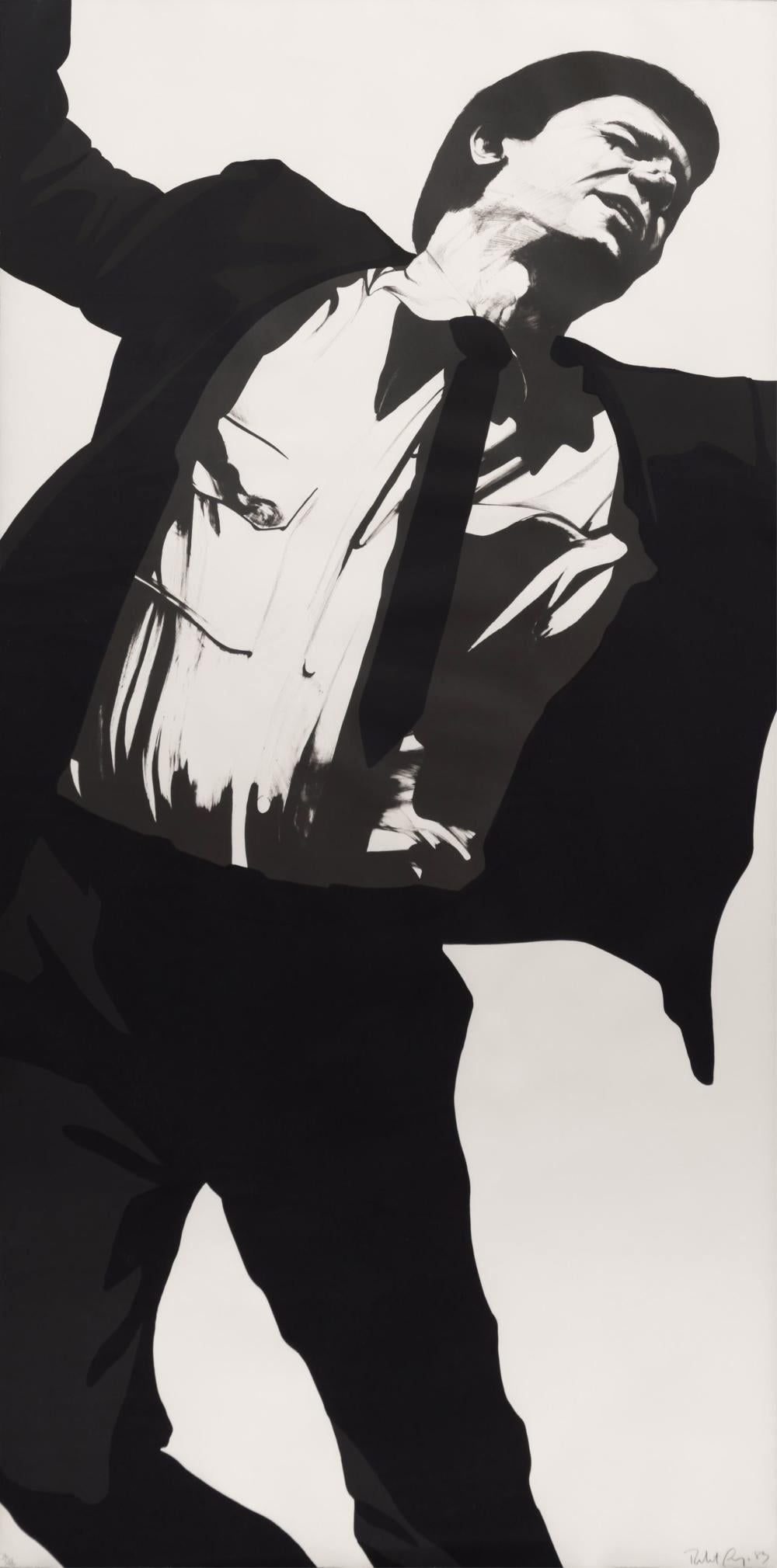 Robert Longo Portrait Print - Larry