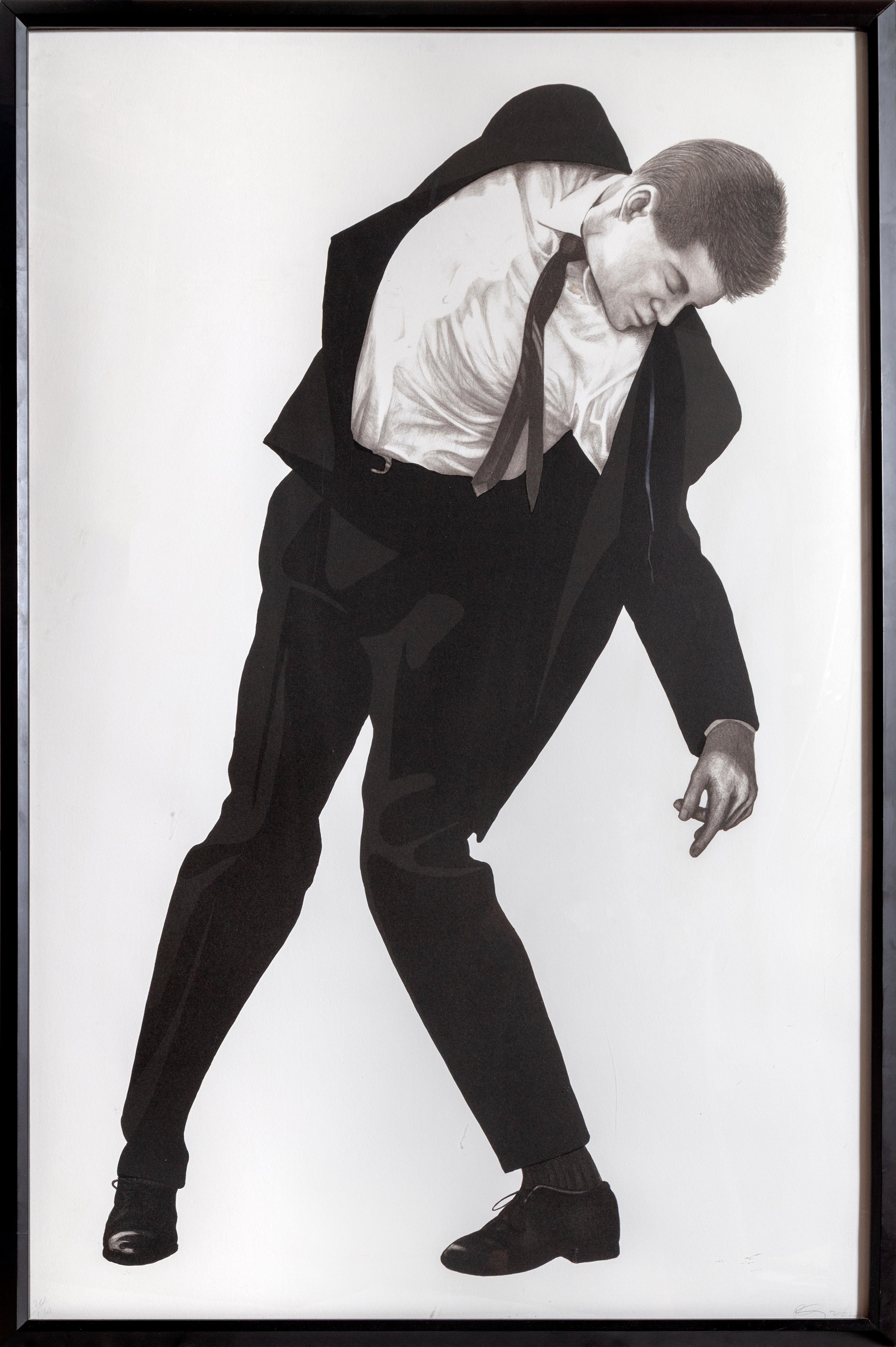 Robert Longo Figurative Print - Max from Men in the Cities