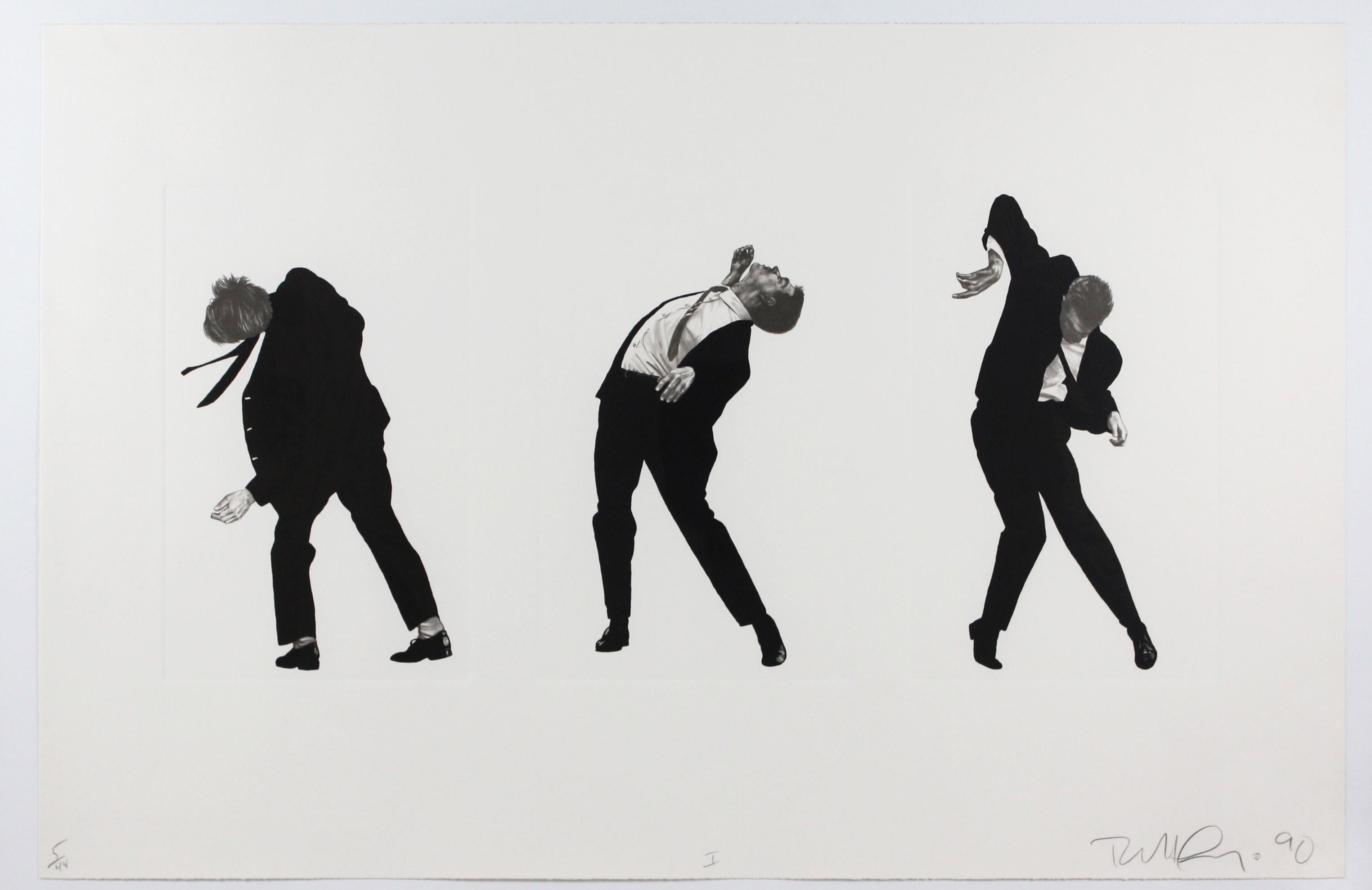 Robert Longo Portrait Print - Men in the Cities