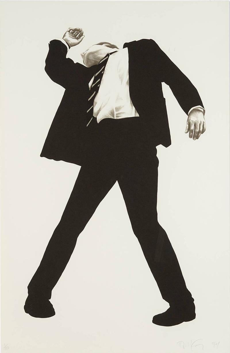 Robert Longo Figurative Print - Rick, from: Men in the Cities - Lithograph - American Pop Art