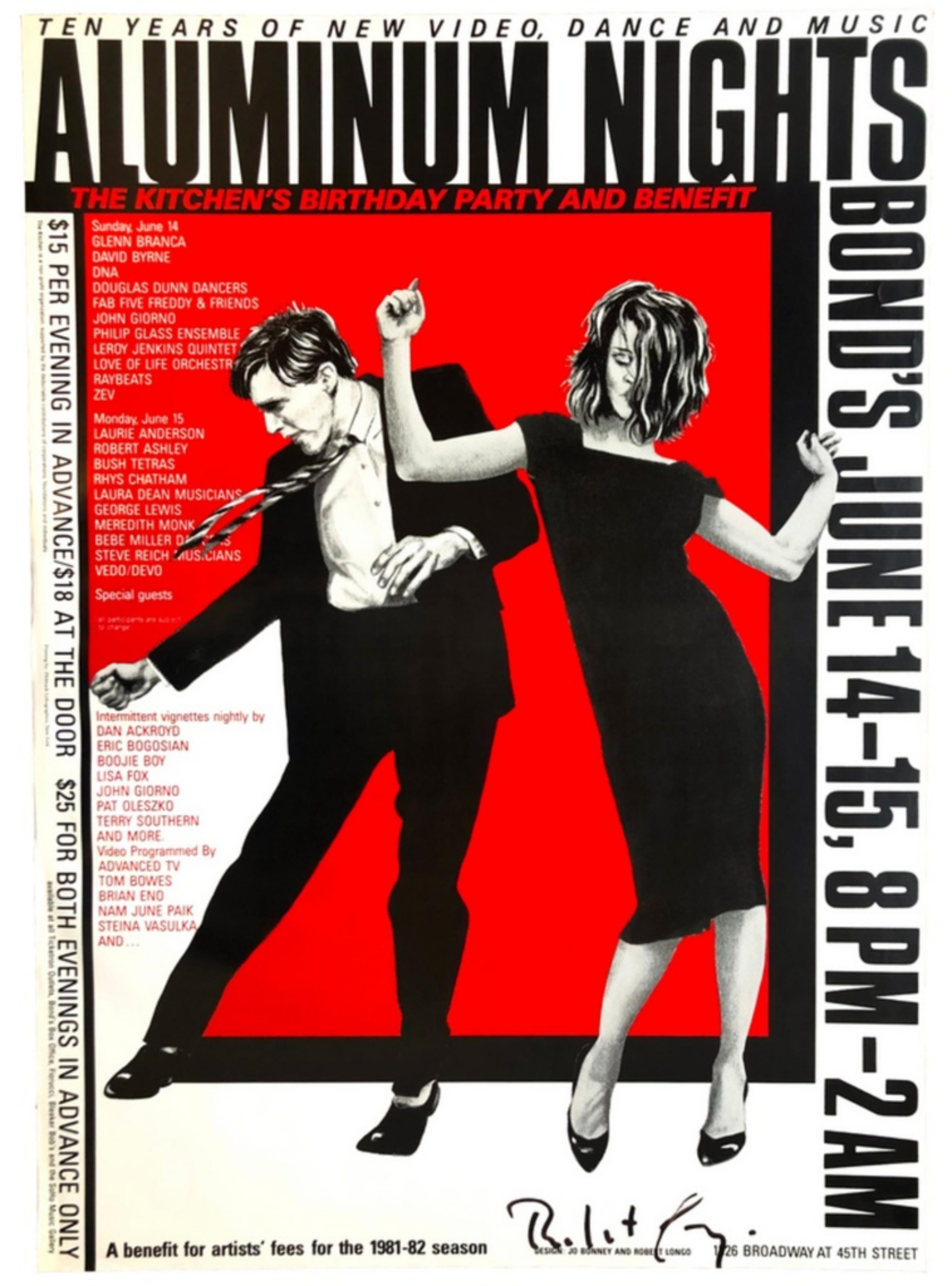 Robert Longo, Aluminum Nights, litografia realista Pop Art di NYC, firmata 113/250
