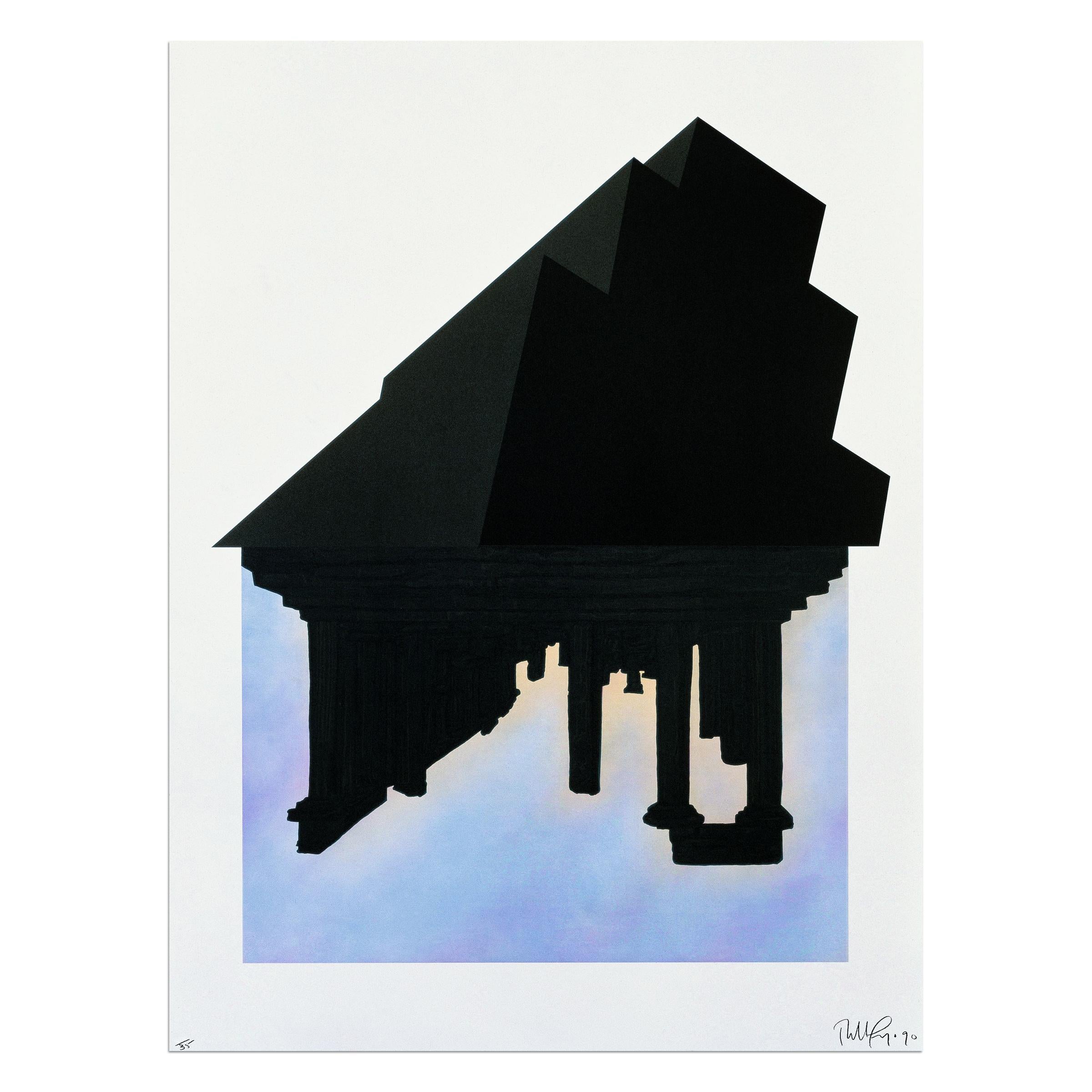 Robert Longo, Black Palms – Lithographie von 1989, signierter Druck