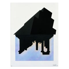 Robert Longo, Palme nere - Litografia del 1989, stampa firmata