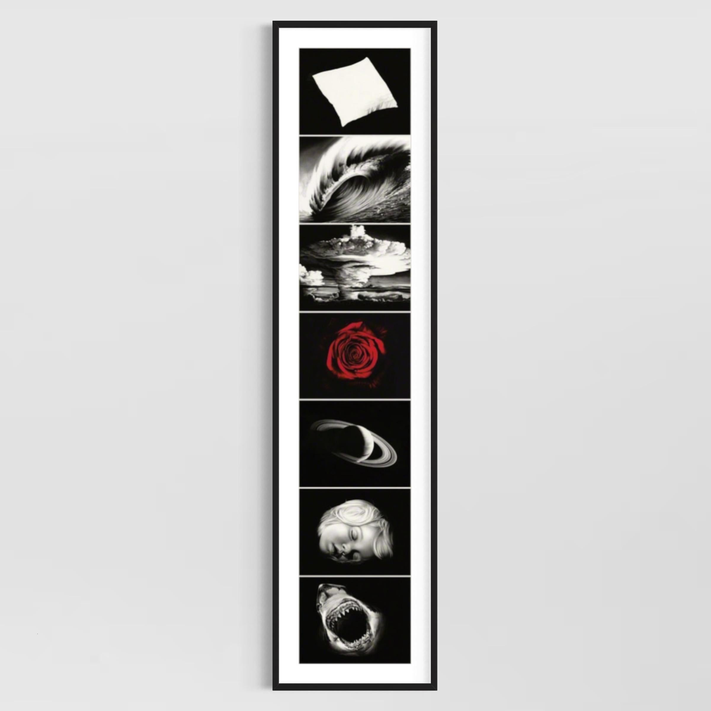 Robert Longo (American, born 1953)

Essentials, 2009

Medium: 7-part leporello, digital pigment print (Ditone)

Dimensions: 175 x 32 cm (69 x 12.5 in)

Edition of 75: Hand-signed and numbered

Condition: Mint