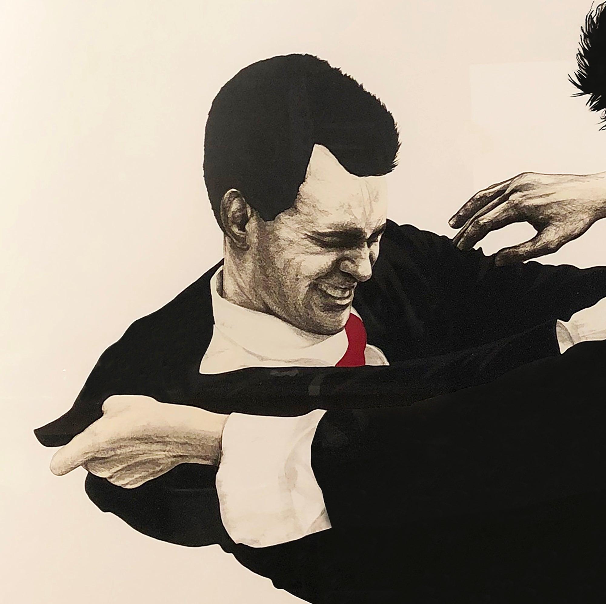 Robert Longo 'Frank & Glenn' Hand Signed and Framed, 1991 For Sale 3