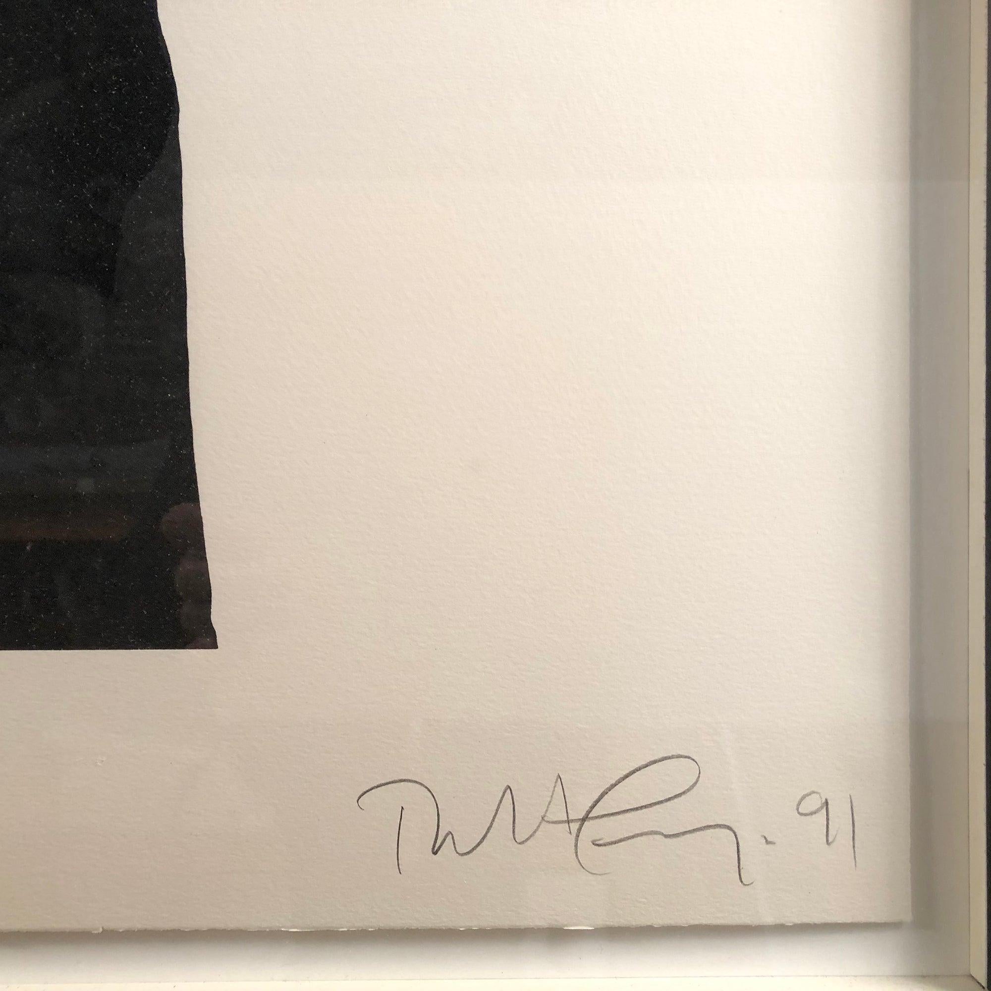 Robert Longo 'Frank & Glenn' Hand Signed and Framed, 1991 For Sale 5