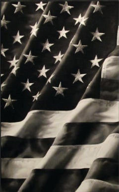 Robert Longo Old Glory Major Large Framed Black and White Archival 2011 