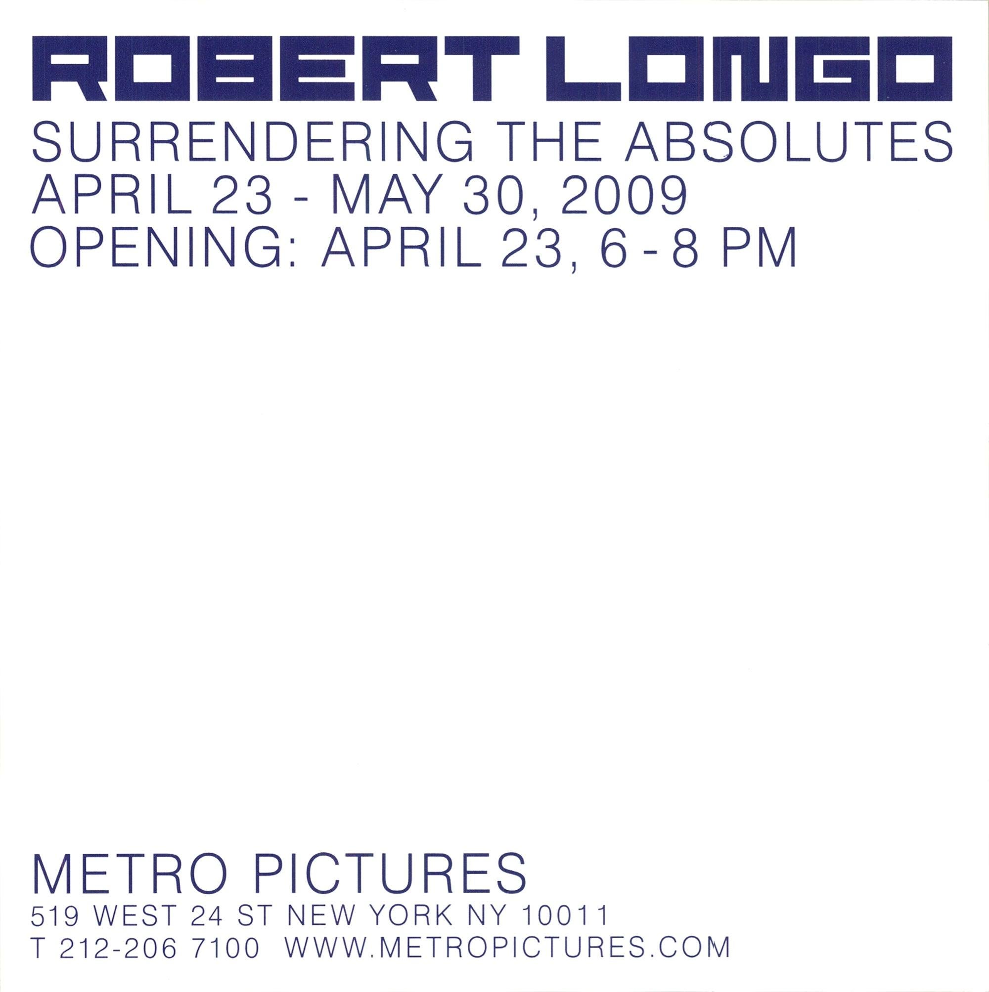 Robert Longo 'Surrendering the Absolutes' 2009- Offset Lithograph For Sale 3