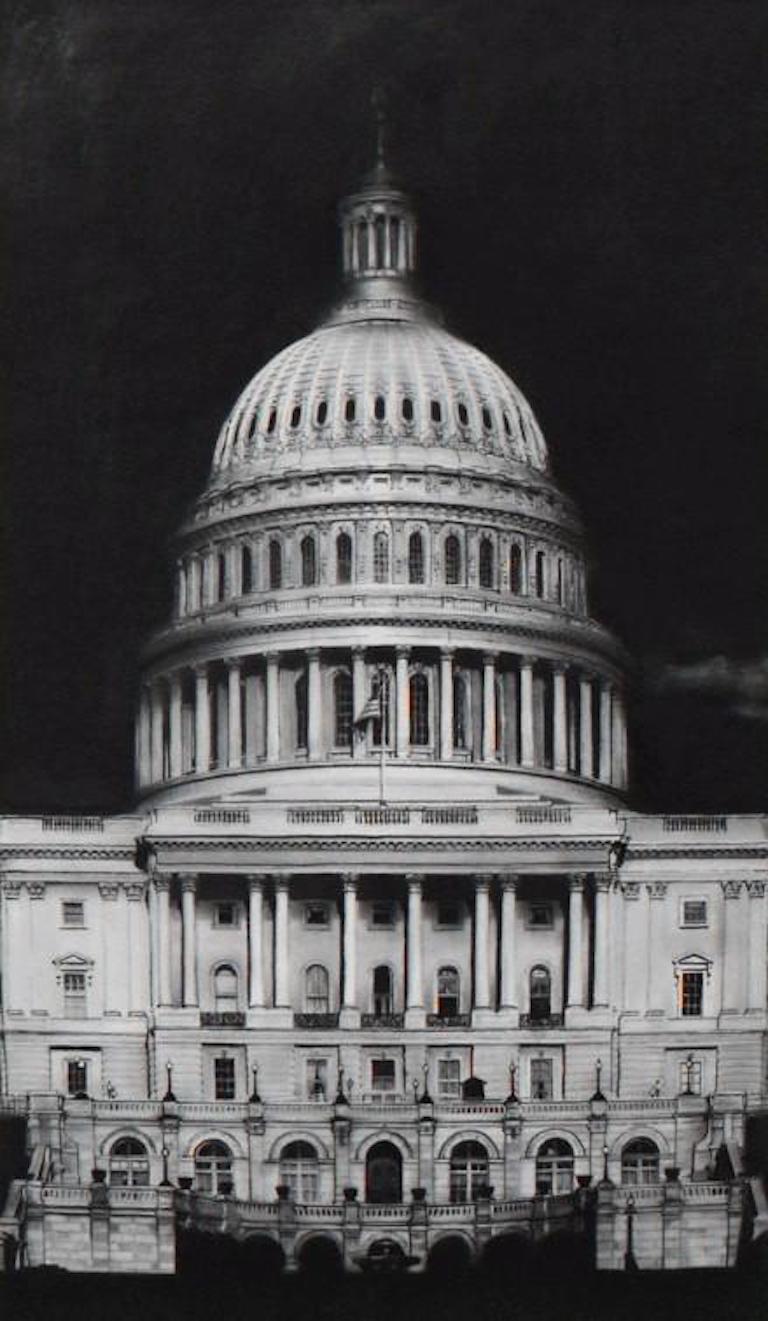 Robert Longo Figurative Print - Untitled (Capitol Detail)