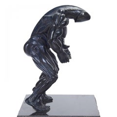 Seltener "Schwachkopf" Robert Longo  Bronze-Skulptur