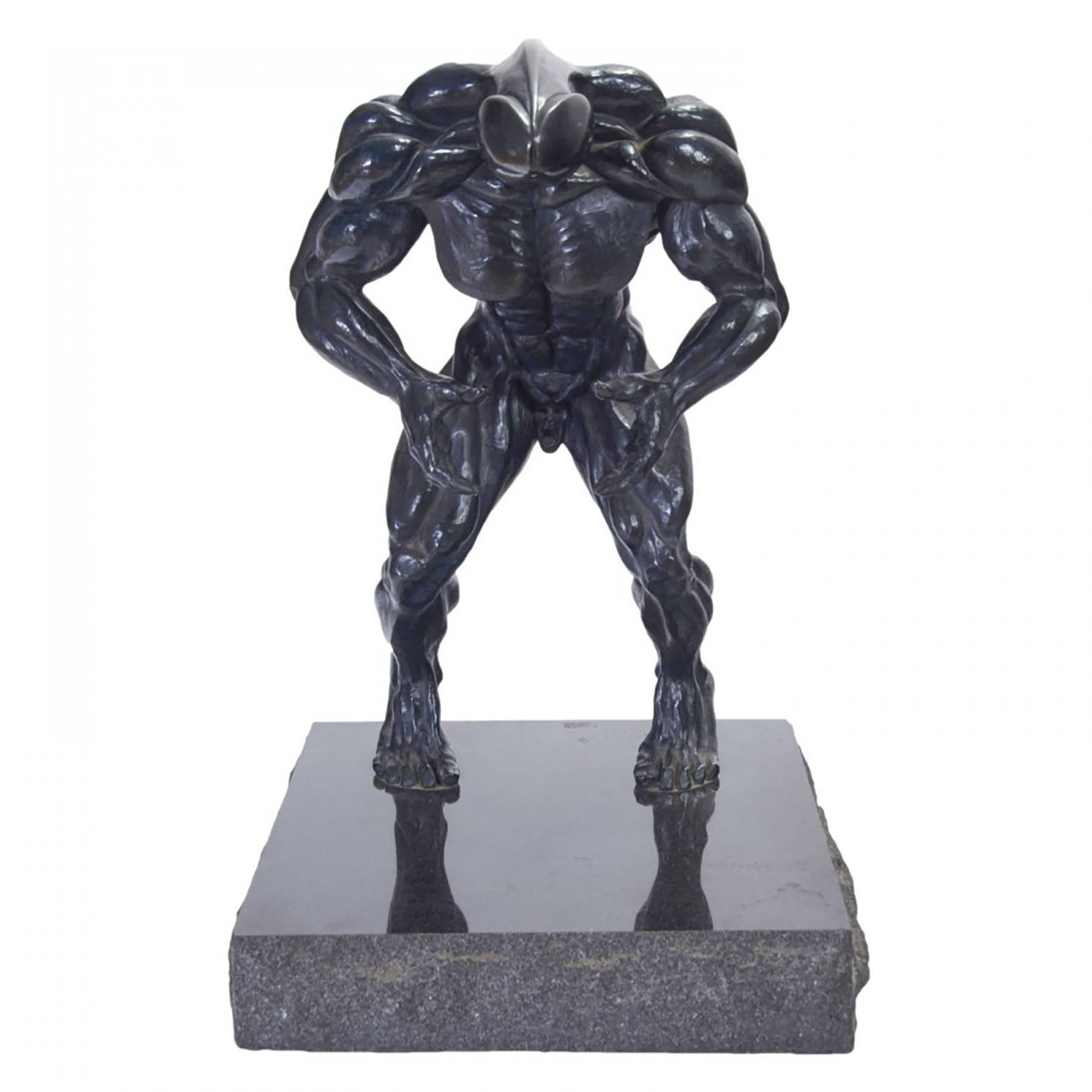 Raro "Testa di cazzo" Robert Longo  Scultura in bronzo