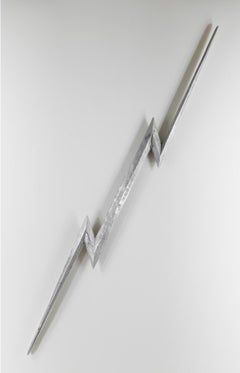 Robert Longo & Charles Clough Metal Sculpture Lightning Bolt Thunderbolt Pop Art