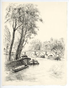 "Île Saint-Louis" original etching