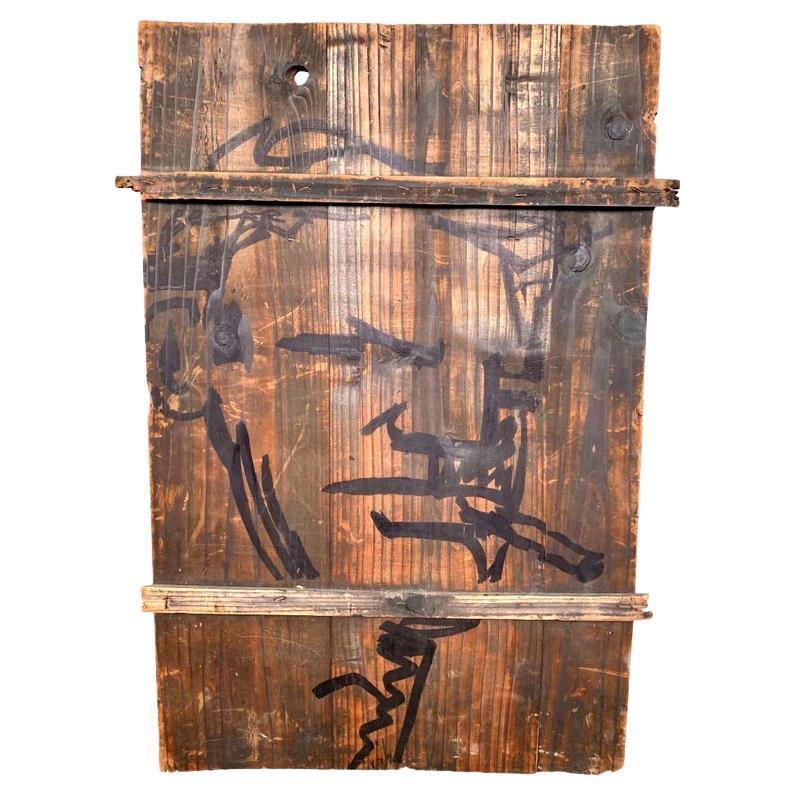 Robert Loughlin Pittura originale bifacciale su porta in Wood