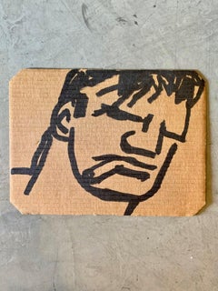 Original Diptychon mit Zeichnungen von Robert Loughlin auf Karton