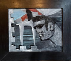 "Cop on Vacation" Brute Gay LGBT Contemporary NYC Male Portrait Painting