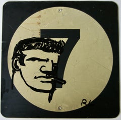 Robert Loughlin Brute Gay LGBT Zeitgenössisches NYC Öl männliches Porträt "The 7"" U-Bahn