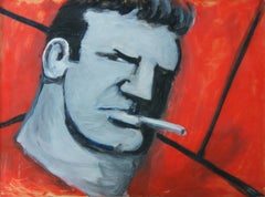 Robert Loughlin Brute Gay LGBT Contemporary NYC Oil Male Portrait "The Smiths"