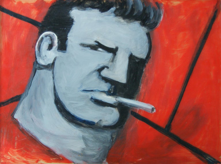 Robert Loughlin Brute Gay LGBT Contemporary NYC Oil Male Portrait "The Smiths" - Painting by Robert Loughlin