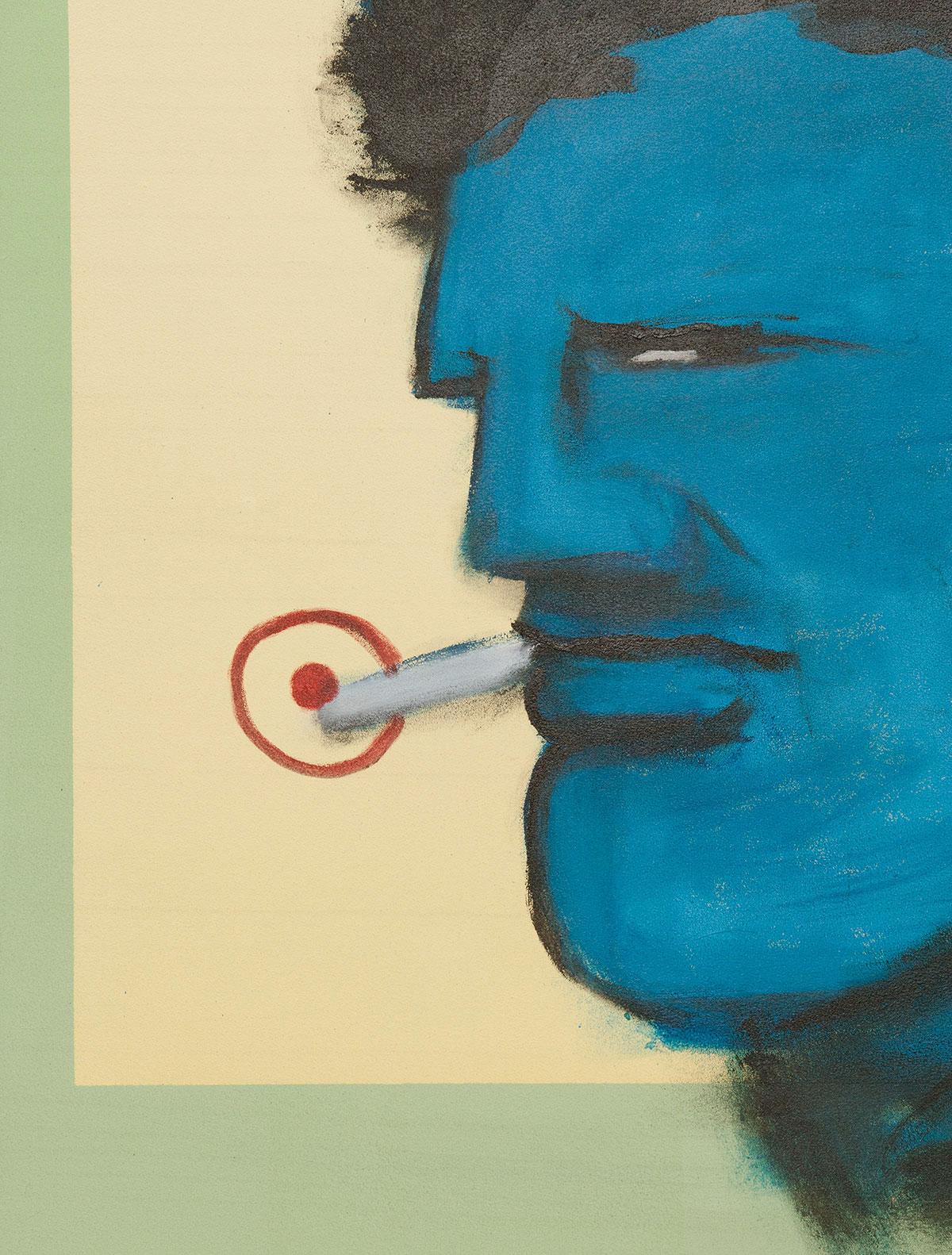 Dipinto su tela realizzato da Robert Loughlin, leggenda del picking e dell'arte di New York City. Firmato e datato sul retro, 