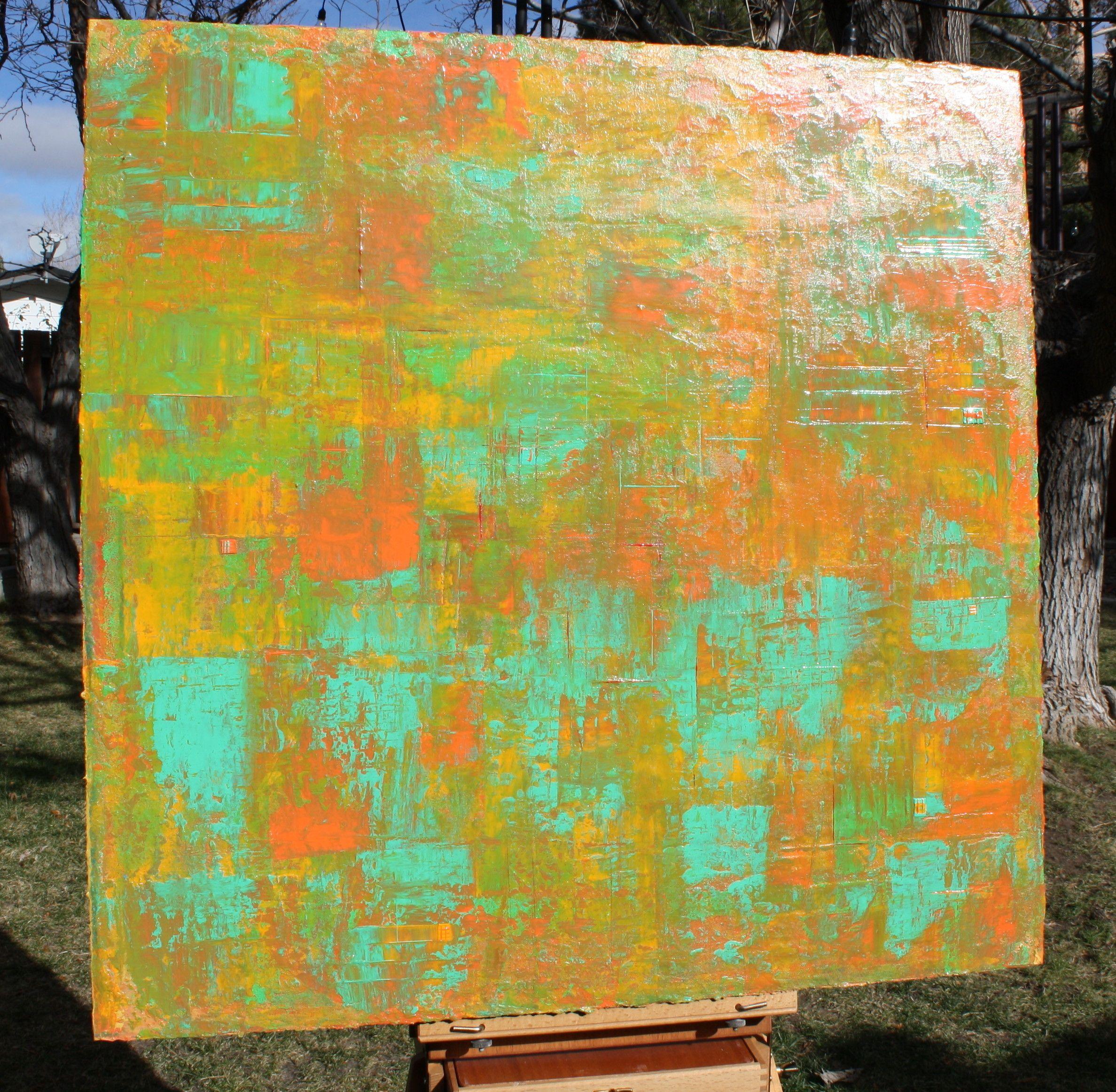 Concetto astratto 14, Pittura, Acrilico su tela - Painting Astratto di Robert Lynn