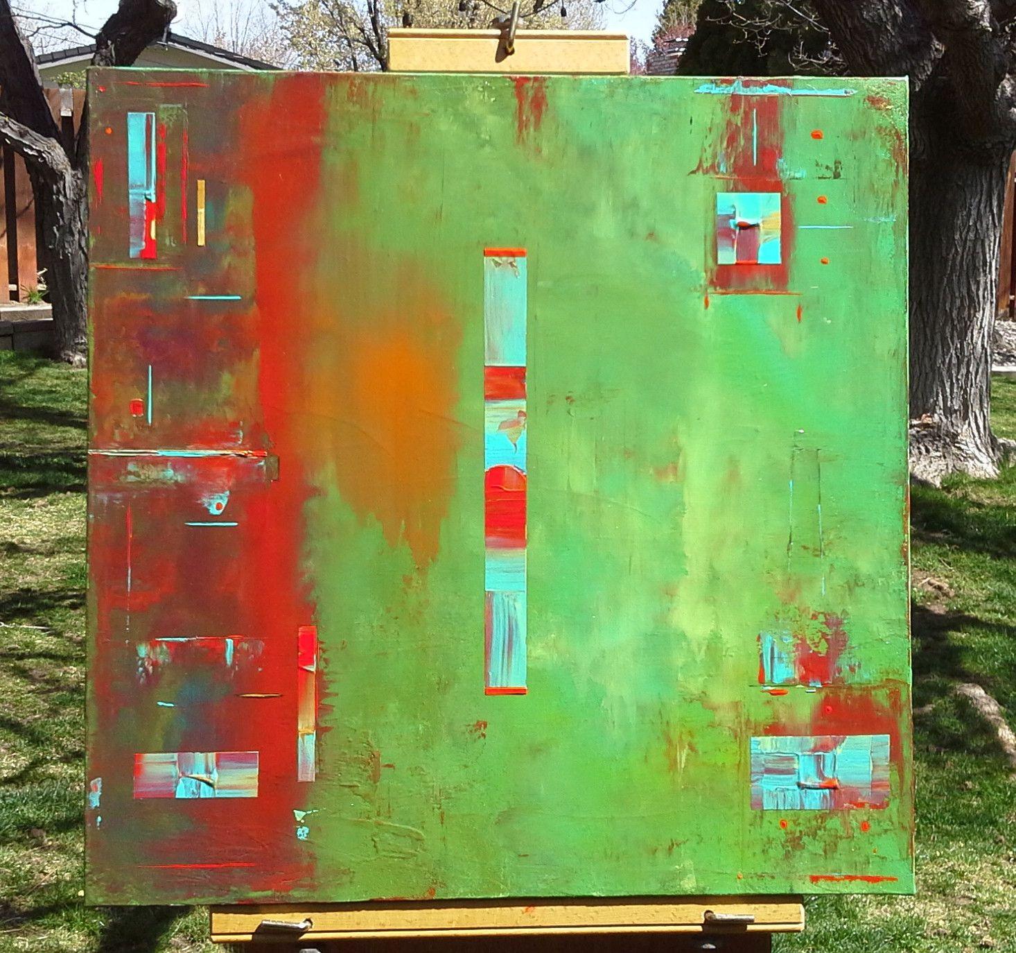 Concetto astratto Greene & Greene 24, Pittura, Acrilico su tela - Painting di Robert Lynn