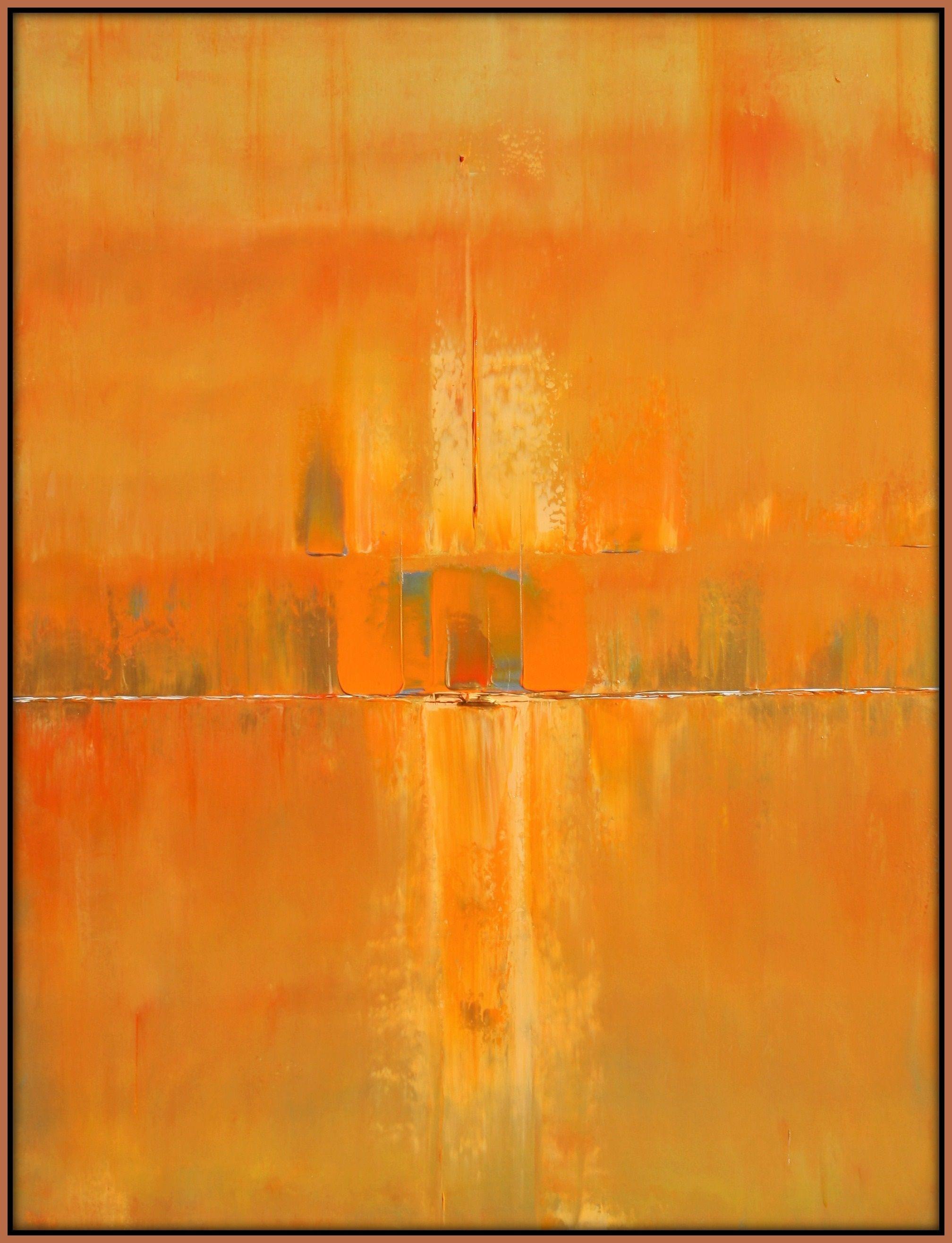 acrylic orange painting