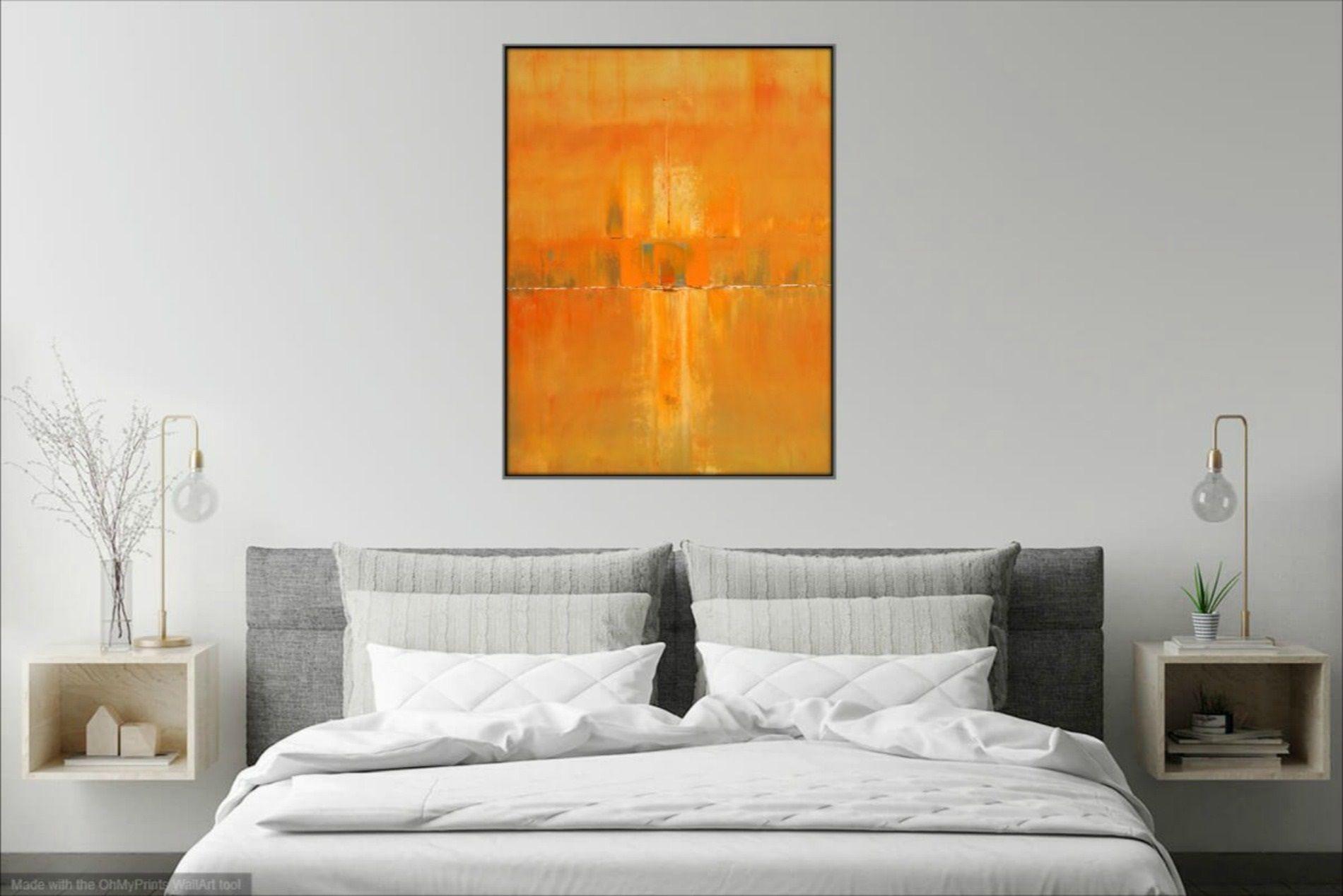 Bold Orange Concept Abstract, Painting, Acrylic on Canvas For Sale 2