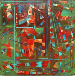 Geometric Abstract Concept 2, Painting, Acrylic on Canvas