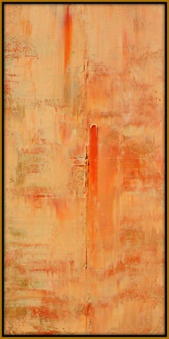 Muted Peach Orange Concept 1, Painting, Acrylic on Canvas