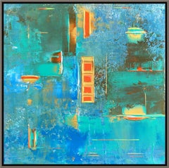 The Four Orange Boxes, Painting, Acrylic on Canvas