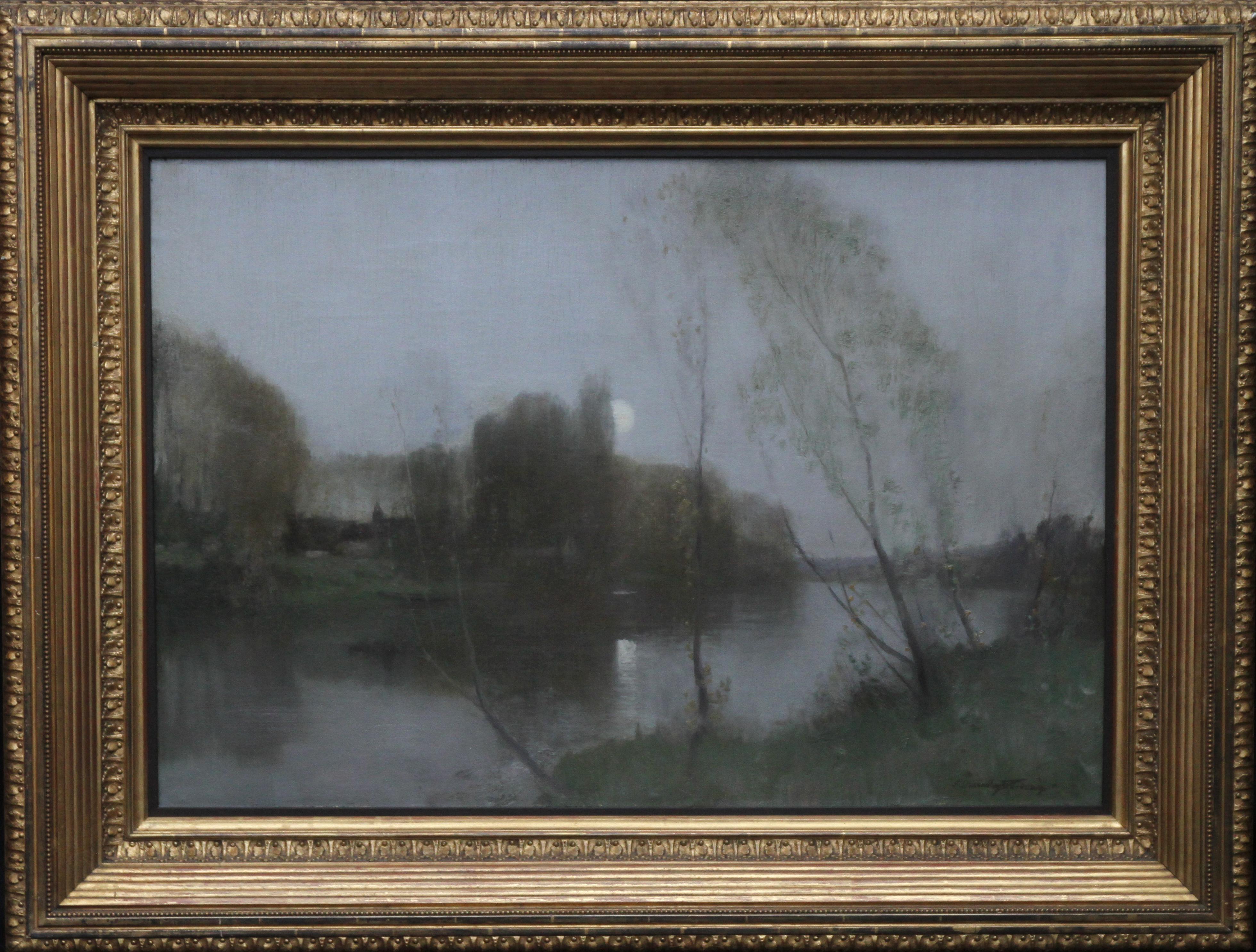 Scottish Nocturne - Glasgow Boy Victorian Impressionist oil painting riverscape 4