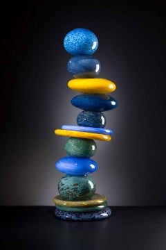 10 Stone Pohacu Sculpture: Aqua Cool