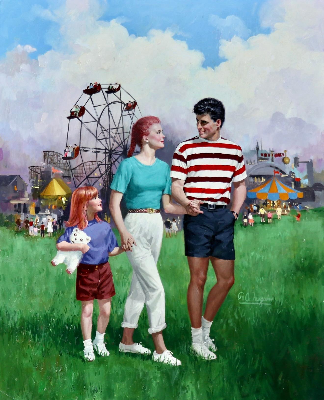 At the Carnival - Painting by Robert Maguire