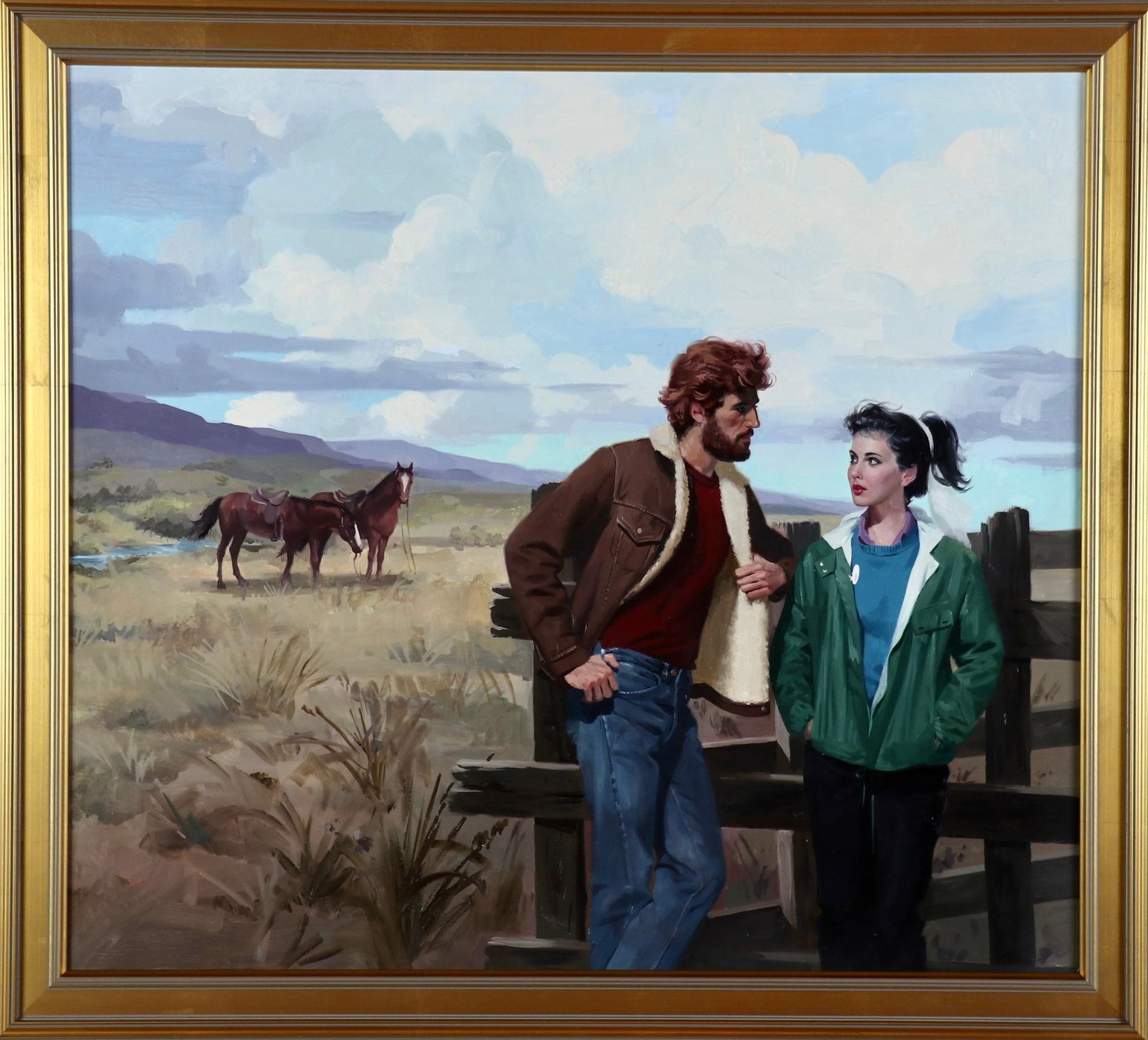 Lovers at the Ranch - Painting by Robert Maguire