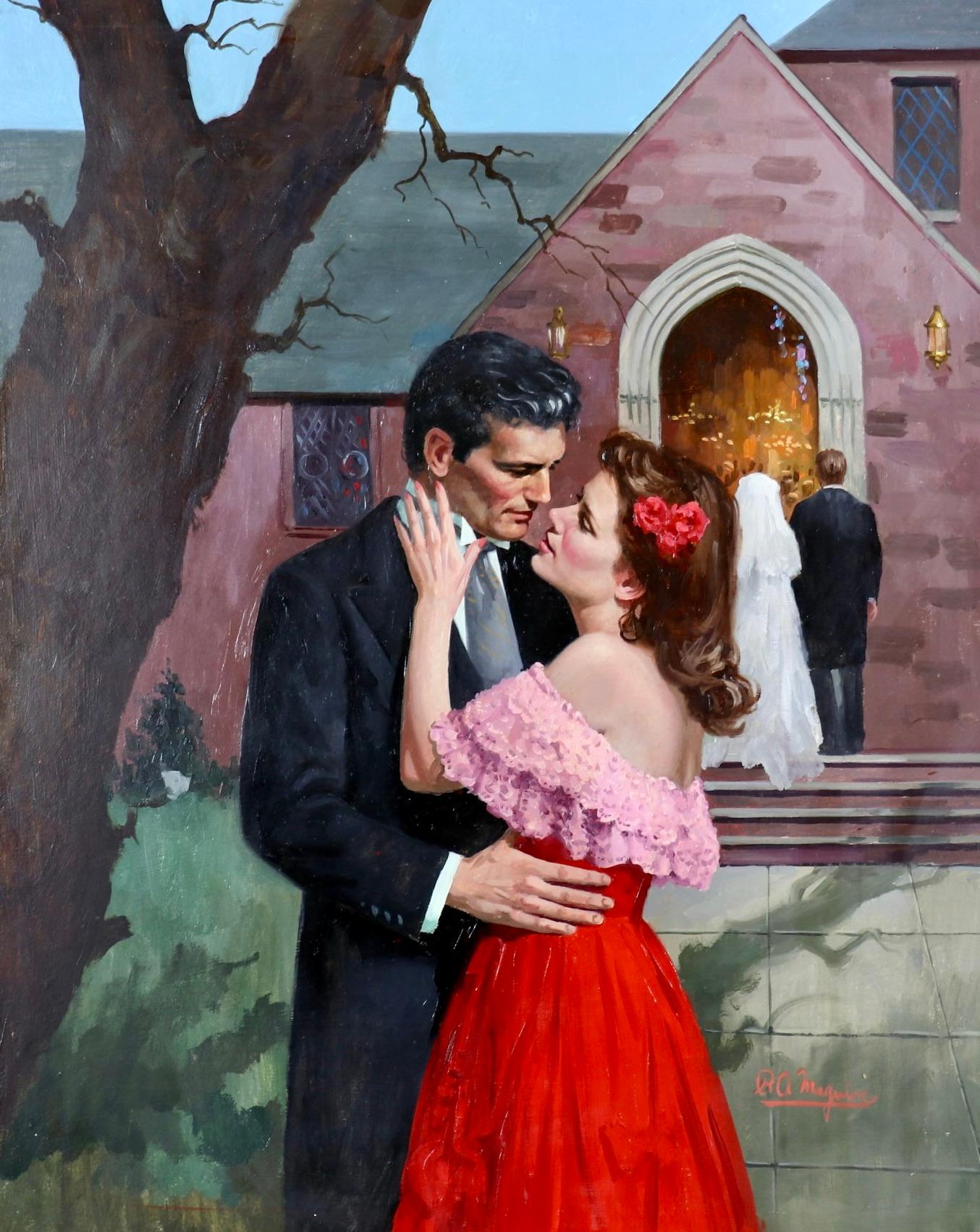 Wedding Scene - Painting by Robert Maguire